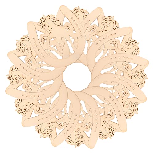 UKCOCO 48 Stück Holz Pferdehufe Form Unlackierte Holz Ausschnitte für Diy Dekoration Bastelprojekte und Kreative für von UKCOCO