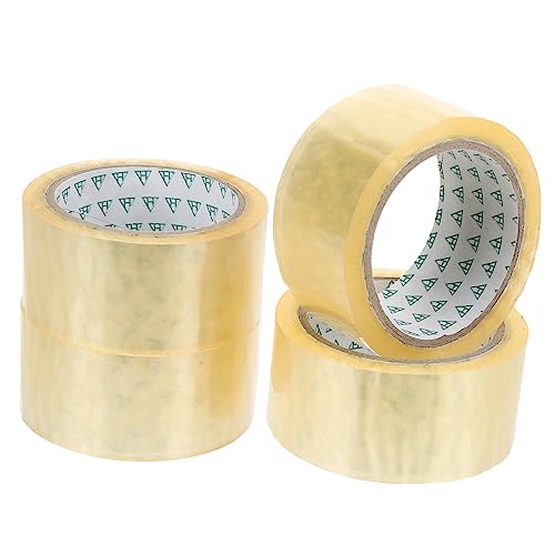 UKCOCO 4Rollen Breites Klebeband Transparent Á Langlebig für Home Office Schule und Kartonverpackungen Praktische Lösung für Versand und Geschenkverpackungen von UKCOCO