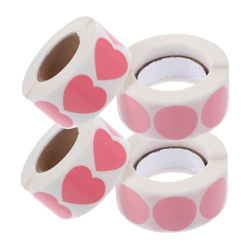 UKCOCO 4Rollen Farbenfrohe Herzaufkleber Selbstklebende für Hochzeiten und Dekoration Langlebig Vielseitig Einsetzbar und Schule und Büro UKCOCO 4Rollen Farbenfrohe Herzaufkleber Selbstklebende für Hochzeiten und Dekoration Langlebig Vielseitig Einsetzbar und Schule und Büro von UKCOCO