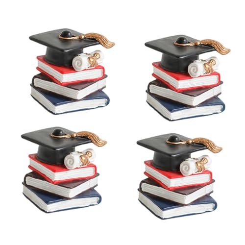 UKCOCO 4Stücke Buchform Kuchen Topper Kuchen Dekoration für Abschluss und Kreative Ornamente für Kinderfeste Deko für Torten von UKCOCO