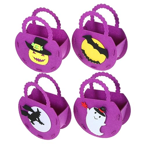 UKCOCO 4Stücke Halloween Süßigkeitstüten aus Filz Kreative Geschenktüten für Partybedarf für Süßigkeiten Pralinen und Verstärkt die Festliche UKCOCO 4Stücke Halloween Süßigkeitstüten aus Filz Kreative Geschenktüten für Partybedarf für Süßigkeiten Pralinen und Verstärkt die Festliche von UKCOCO