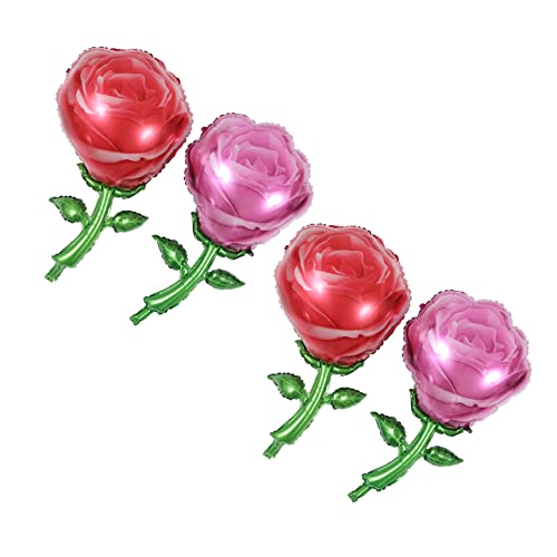 UKCOCO 4Stücke Rosenfolienballons Romantische Valentinstagdekoration Für Hochzeiten Geburtstagsfeiern Muttertag Aus Hochwertigem Langlebig Und Schön UKCOCO 4Stücke Rosenfolienballons Romantische Valentinstagdekoration Für Hochzeiten Geburtstagsfeiern Muttertag Aus Hochwertigem Langlebig Und Schön von UKCOCO