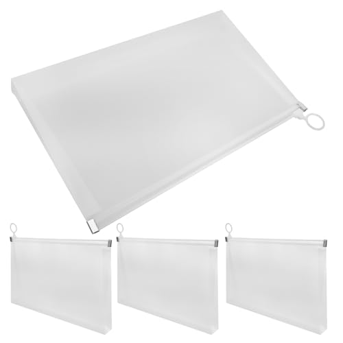 UKCOCO 4Stücke Teilige Transparente Dokumententasche mit Reißverschluss Aktentasche für Dokumente Langlebig und Sicher für Männer von UKCOCO