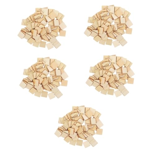 UKCOCO 5 Sätze Diy Holzblöcke Unlackierte Quadratische Holzplatten Für Bastelprojekte Naturholz Für Dekorationen Hochzeiten Kunst Und Diy Basteln 100 Stück * 5 von UKCOCO