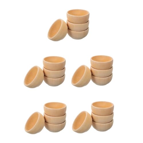 UKCOCO 5 Sätze Teiliges Diy Holzschalen Set Für Unbearbeitetes Holzspielzeug Zum Malen Und Dekorieren Bastelspielzeug Für Rollenspiele Und Simulation Küche 4 Stück * 5 UKCOCO 5 Sätze Teiliges Diy Holzschalen Set Für Unbearbeitetes Holzspielzeug Zum Malen Und Dekorieren Bastelspielzeug Für Rollenspiele Und Simulation Küche 4 Stück * 5 von UKCOCO