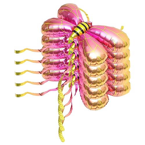 UKCOCO 5 Stück Bienenflügelballon weiblich schmücken Schüttgut Rechtschreibung Bienenballons Luft Flügel für Partyballons Flügel Ballons Aluminiumfolie Rosa von UKCOCO