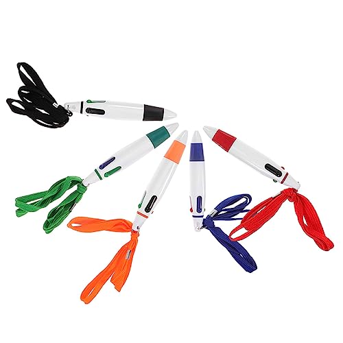 UKCOCO 5 Stück Bunte Kugelschreiber mit Umhängeband Farben Rot Grün Blau Schwarz Orange Strapazierfähige Praktische Kugelschreiber für Büro Schule Unterwegs für Lehrer und Pflegepersonal UKCOCO 5 Stück Bunte Kugelschreiber mit Umhängeband Farben Rot Grün Blau Schwarz Orange Strapazierfähige Praktische Kugelschreiber für Büro Schule Unterwegs für Lehrer und Pflegepersonal von UKCOCO