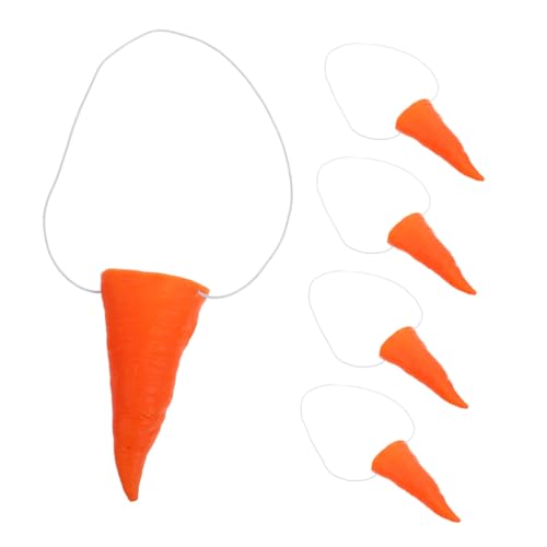 UKCOCO 5 Stück Clown -Karotte Austauschbare Karottennase Schneemann-karottennase Zum Basteln Schneemann-zubehör Schneemann Nase Cosplay Schneemann Karottennase Falsche Nase Orange Vinyl von UKCOCO