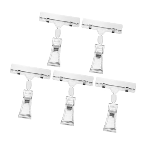 UKCOCO 5 Stück Doppelseitige Transparente Schildhalter Clips Schwenkbare Etikettenhalter für Preisschilder für Einzelhandel Supermärkte Geschäfte und Verkaufsdisplays UKCOCO 5 Stück Doppelseitige Transparente Schildhalter Clips Schwenkbare Etikettenhalter für Preisschilder für Einzelhandel Supermärkte Geschäfte und Verkaufsdisplays von UKCOCO