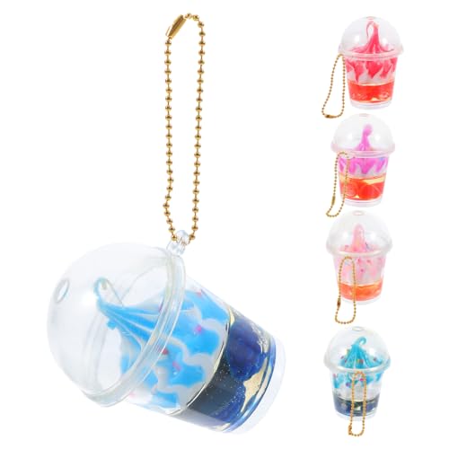 UKCOCO 5 Stück Eiscreme Schlüsselanhänger Mini Eiscreme Ornament Eisbecher Schlüsselanhänger Lebensmittel Schlüsselanhänger Zubehör Mini Becher Schlüsselanhänger Schlüsselhalter von UKCOCO