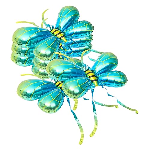 UKCOCO 5 Stück Flügel Für Partyballons Geburtstag Luftballons Dekorationen Flügel Ballons Bienenflügelballon Zubehör Groß Geformt Farben Blau Blue Aluminiumfolie von UKCOCO