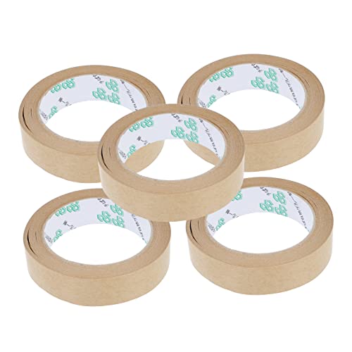 UKCOCO 5 Stück Kraftpapier Klebeband Wasserfest Selbstklebend für Verpackung Basteln Fixierung und Abdichtung von UKCOCO