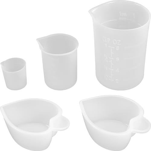 UKCOCO 5 Stück Silikon Messbecher Set für Epoxidharz Teiliges Set für Präzises und von Flüssigkeiten für Bastelprojekte und Küchenanwendungen Wiederverwendbar UKCOCO 5 Stück Silikon Messbecher Set für Epoxidharz Teiliges Set für Präzises und von Flüssigkeiten für Bastelprojekte und Küchenanwendungen Wiederverwendbar von UKCOCO