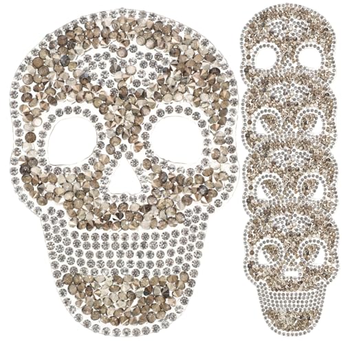 UKCOCO 5 Stück Skull Patches Multifunktionale Bestickte Aufnäher für Kleidung Taschen und Accessoires Selbstklebend Dekorativ für Diy Projekte von UKCOCO