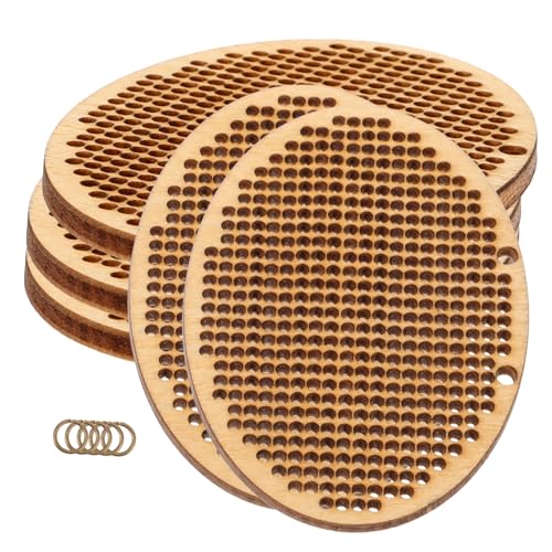 UKCOCO 5 Stück Teiliges DIY Kreuzstich Holzchips Handgefertigte Ovale Holzanhänger mit Doppelbohrung Vielseitig für Schmuck Lesezeichen und Bastelprojekte für Kreative DIY Fans UKCOCO 5 Stück Teiliges DIY Kreuzstich Holzchips Handgefertigte Ovale Holzanhänger mit Doppelbohrung Vielseitig für Schmuck Lesezeichen und Bastelprojekte für Kreative DIY Fans von UKCOCO