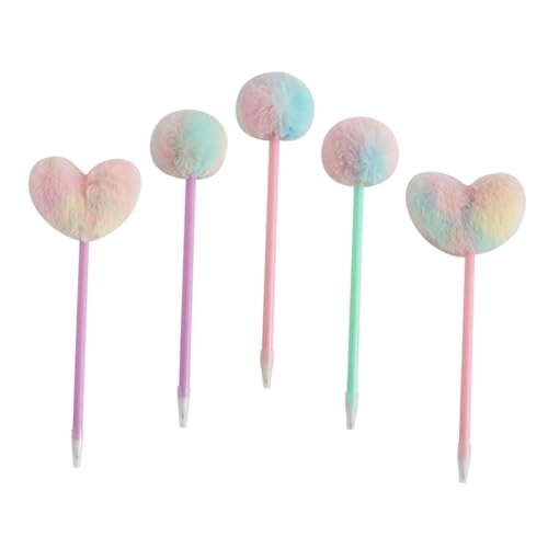 UKCOCO 5 Stück Teiliges Herzförmige Flauschige Kugelschreiber Bunte Pom Pom Stifte Niedlich Weich Schreibstifte Für Schule Büro Notizen UKCOCO 5 Stück Teiliges Herzförmige Flauschige Kugelschreiber Bunte Pom Pom Stifte Niedlich Weich Schreibstifte Für Schule Büro Notizen von UKCOCO