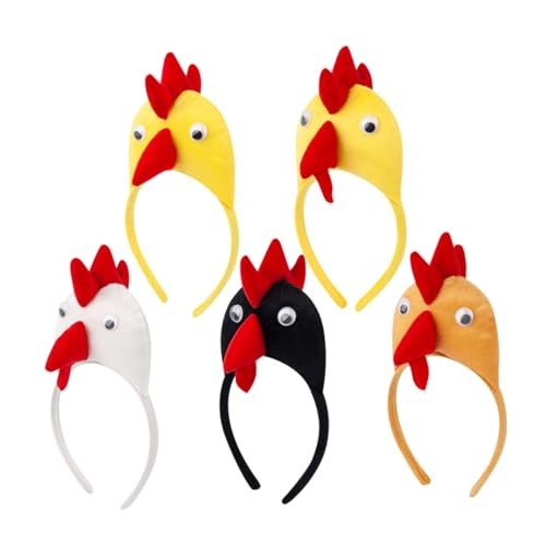 UKCOCO 5 Stück Teiliges Hühner Haarreif Vielseitige Tierkopfbedeckung Bequemes Elastisches Stirnband für Karneval Cosplay Party und Festliche Verkleidung Geeignet für Haarlängen UKCOCO 5 Stück Teiliges Hühner Haarreif Vielseitige Tierkopfbedeckung Bequemes Elastisches Stirnband für Karneval Cosplay Party und Festliche Verkleidung Geeignet für Haarlängen von UKCOCO