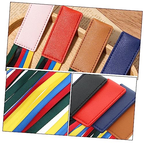 UKCOCO 5 Stück Teiliges Lesezeichen aus Hochwertigem Lederband Farbige Ribbon Page Marker Sanftes Einsetzen Langlebig und Hautschonend für Schüler und Bücherfreunde Praktische von UKCOCO