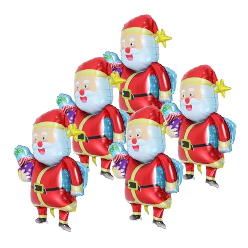 UKCOCO 5 Stück Teiliges Weihnachtsmann Folienballon Kompakt und Langlebig Festliche Weihnachtsdeko für Weihnachtsfeiern Baum und Raumdekoration Vielseitig Einsetzbar für Festliche UKCOCO 5 Stück Teiliges Weihnachtsmann Folienballon Kompakt und Langlebig Festliche Weihnachtsdeko für Weihnachtsfeiern Baum und Raumdekoration Vielseitig Einsetzbar für Festliche von UKCOCO