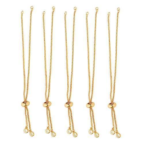 UKCOCO 5 Stück Verstellbare DIY Armbänder Kupfer für Schmuckherstellung Halbfertige Ketten für Damen für zu Besonderen Anlässen UKCOCO 5 Stück Verstellbare DIY Armbänder Kupfer für Schmuckherstellung Halbfertige Ketten für Damen für zu Besonderen Anlässen von UKCOCO