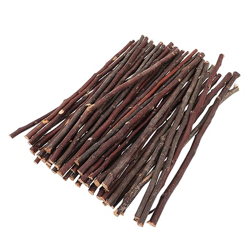 UKCOCO 50 Stück Naturholzstäbe für Bastelprojekte Robuste Diy Holzstäbe ca Dünn für Kinderhandwerk Garten und Hochzeitsdekorationen Nachhaltig und Sicher der Anwendung von UKCOCO
