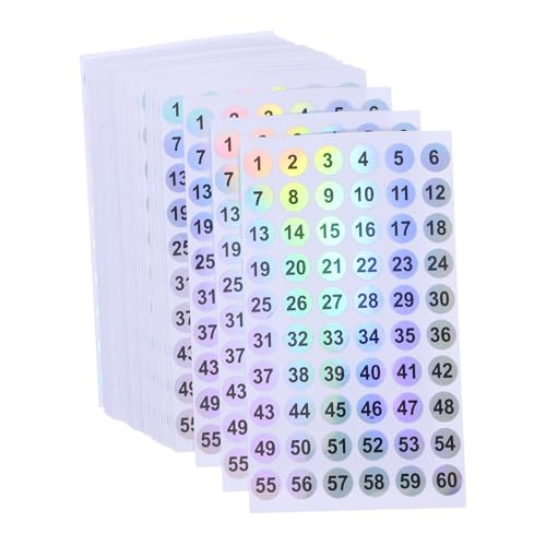 UKCOCO 50 Stück Runde Nummernaufkleber Selbstklebend Bunte Nummernlabels Für Aktenordner Lagerung Mailbox Outdoor Anwendungen UKCOCO 50 Stück Runde Nummernaufkleber Selbstklebend Bunte Nummernlabels Für Aktenordner Lagerung Mailbox Outdoor Anwendungen von UKCOCO