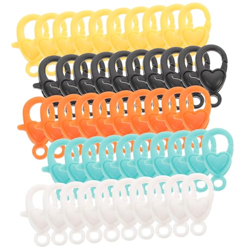 UKCOCO 50 Stück Teiliges Bunte Herz lobster verschlüsse aus Langlebigem Material für Schmuckherstellung Rostfrei Stabile Armband Kettenverschlüsse für DIY Schmuckzubehör UKCOCO 50 Stück Teiliges Bunte Herz lobster verschlüsse aus Langlebigem Material für Schmuckherstellung Rostfrei Stabile Armband Kettenverschlüsse für DIY Schmuckzubehör von UKCOCO