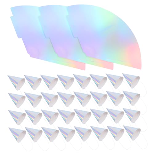 UKCOCO 50 Stück Teiliges Bunte Papier Partyhüte Kegelform für Kindergeburtstag und Karneval Holographisch Schimmernde Kappen für Festliche Anlässe und Silvesterfeiern UKCOCO 50 Stück Teiliges Bunte Papier Partyhüte Kegelform für Kindergeburtstag und Karneval Holographisch Schimmernde Kappen für Festliche Anlässe und Silvesterfeiern von UKCOCO