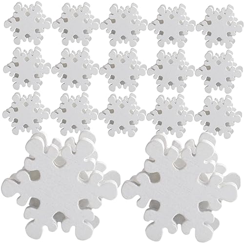 UKCOCO 50 Stück Teiliges Schneeflocken Holzperlen mit DIY Schmuckperlen für Halsketten Armbänder und Holzperlengirlanden Natürliche Weihnachtsdeko für Bastelprojekte UKCOCO 50 Stück Teiliges Schneeflocken Holzperlen mit DIY Schmuckperlen für Halsketten Armbänder und Holzperlengirlanden Natürliche Weihnachtsdeko für Bastelprojekte von UKCOCO