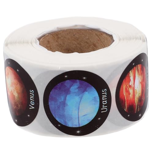 UKCOCO 500 Stück Teiliges Solar System Aufkleber mit Realistischen Planetenmotiven Rückstandsfrei Haftende Weltraum Sticker für Kinderzimmer Klassenzimmer Partys und Bastelprojekte von UKCOCO