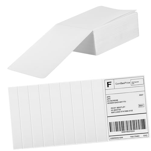 UKCOCO 500 Stück Thermoetiketten Selbstklebende Versandetiketten mit Perforationslinie für Klare Druckergebnisse für Geschäftliche und Persönliche Nutzung von UKCOCO