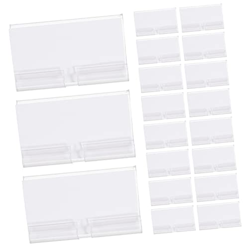UKCOCO 50Sätze Korbetikettenhalter für Lagerbehälter Transparente Clips mit Papiereinlagen für Einfache Organisation Spielzeugkisten Wiederverwendbar von UKCOCO