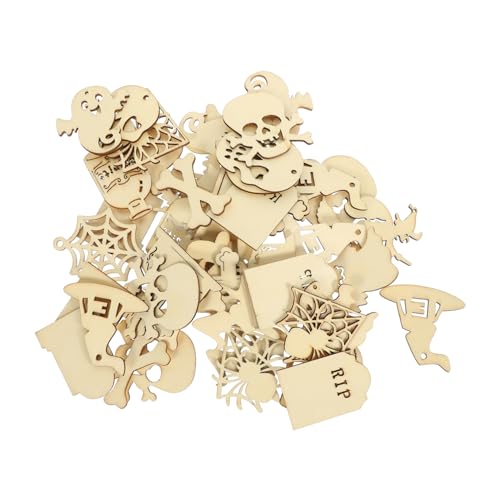 UKCOCO 50Stücke Halloween Holzornamente Hängende Dekorationen für DIY Gemischte Stile für Halloween Feierlichkeiten Festliche Holzbrettanhänger für Partygestaltungen UKCOCO 50Stücke Halloween Holzornamente Hängende Dekorationen für DIY Gemischte Stile für Halloween Feierlichkeiten Festliche Holzbrettanhänger für Partygestaltungen von UKCOCO