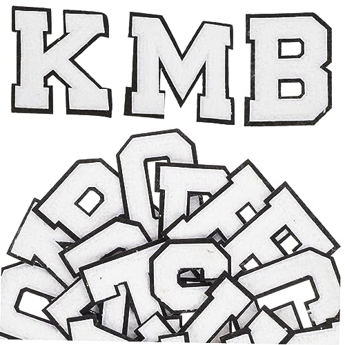 UKCOCO 52 Stück Teiliges Buchstaben Aufnäher Gestickte DIY Patches zum Aufbügeln für Kleidung Taschen Hüte und Mehr Hautfreundlich und Langlebig von UKCOCO