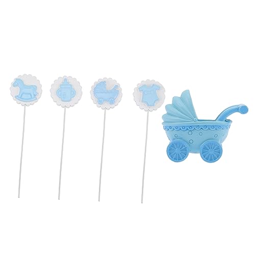 UKCOCO 5Stücke Babyparty Kuchen Dekorationen Kinderwagen Babyflasche Kuchen Topper Für Unvergessliche Geburtstagsfeiern Langlebig Und Sicher Aus Hochwertigem Harz Gefertigt von UKCOCO