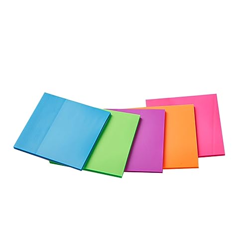 UKCOCO 5Stücke Farbige Haftnotizen Transparente Pet Memo Pads für Büro Schule und Zuhause Praktische Nachrichtennotizen mit Starkem Kleber Verschiedene von UKCOCO