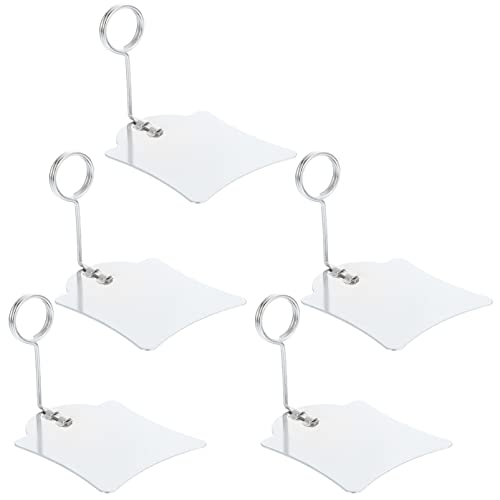 UKCOCO 5Stücke Metall Etikettenanzeigehalter Wiederverwendbare Klammer Clips für Werbung Schreibtischzeichen für Supermarkt und Verkaufsständer von UKCOCO