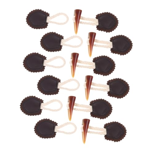 UKCOCO 6 Paare Horn Knebelknöpfe für Jacken und Mäntel PU Leder Bezogene Verschlüsse Einfach Anzunähende Toggle Buttons Vielseitig für Dufflecoats Pullover DIY Bekleidung und Accessoires UKCOCO 6 Paare Horn Knebelknöpfe für Jacken und Mäntel PU Leder Bezogene Verschlüsse Einfach Anzunähende Toggle Buttons Vielseitig für Dufflecoats Pullover DIY Bekleidung und Accessoires von UKCOCO