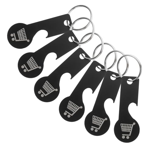UKCOCO 6 Pcs Metalltrolley Token Keyring Für Supermarktschlüsselkettenzubehör -einkaufswagen Token Keychain Metal Einkaufstränen -token -schlüsselbund von UKCOCO