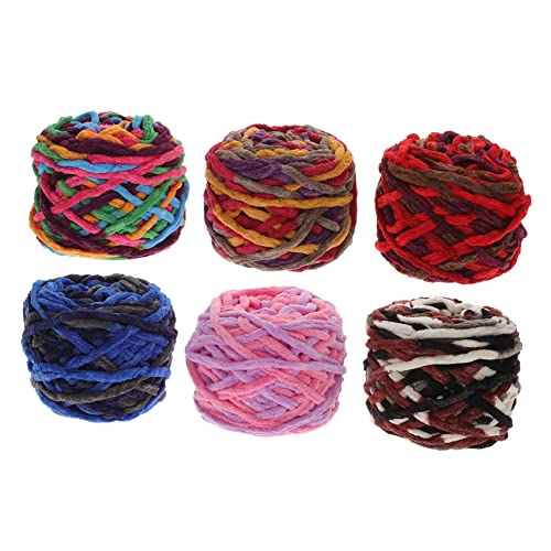 UKCOCO 6 Rollen Chunky Acrylgarn Dickes Häkel und Strickgarn für Kreative Projekte für Anfänger DIY Pullover Schals Mützen und Mehr Bunte Baumwollgarne für Handarbeiten UKCOCO 6 Rollen Chunky Acrylgarn Dickes Häkel und Strickgarn für Kreative Projekte für Anfänger DIY Pullover Schals Mützen und Mehr Bunte Baumwollgarne für Handarbeiten von UKCOCO