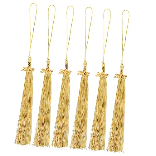 UKCOCO 6 Stück Abschlussquasten Dekorationen für Doktorhüte Polyester Quasten für Abschlussfeiern Graduation Hut Zubehör Deko mit Jahresanhänger Langlebig und Robust UKCOCO 6 Stück Abschlussquasten Dekorationen für Doktorhüte Polyester Quasten für Abschlussfeiern Graduation Hut Zubehör Deko mit Jahresanhänger Langlebig und Robust von UKCOCO