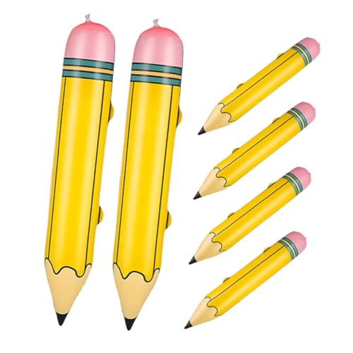 UKCOCO 6 Stück Aufblasbare Riesen Bleistift Ballons Gelb Schulparty Deko Kindergeburtstag Fotorequisiten Partyzubehör UKCOCO 6 Stück Aufblasbare Riesen Bleistift Ballons Gelb Schulparty Deko Kindergeburtstag Fotorequisiten Partyzubehör von UKCOCO