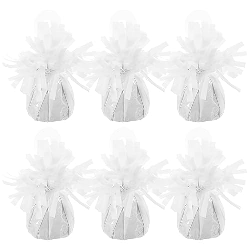 UKCOCO 6 Stück Ballongewicht-Anhänger, Helium-Ballongewichte - 1,04 Kg Helium Ballongewichte Kegel für PartyDekoration, Hochzeit, Geburtstag, Weiß, PVC UKCOCO 6 Stück Ballongewicht-Anhänger, Helium-Ballongewichte - 1,04 Kg Helium Ballongewichte Kegel für PartyDekoration, Hochzeit, Geburtstag, Weiß, PVC von UKCOCO