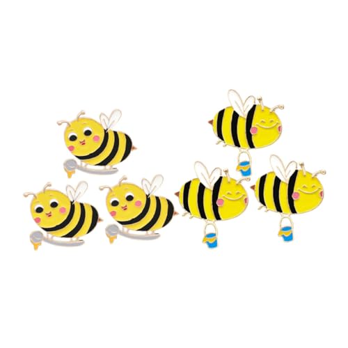 UKCOCO 6 Stück Biene Brosche Tierische Niedliche Kleidungsbrosche Broschüren Broschennadel Frauen-bienen-broschen Tier Brosche Biene-tier-brosche Aus Metall Biene Schmuck Legierung Yellow UKCOCO 6 Stück Biene Brosche Tierische Niedliche Kleidungsbrosche Broschüren Broschennadel Frauen-bienen-broschen Tier Brosche Biene-tier-brosche Aus Metall Biene Schmuck Legierung Yellow von UKCOCO