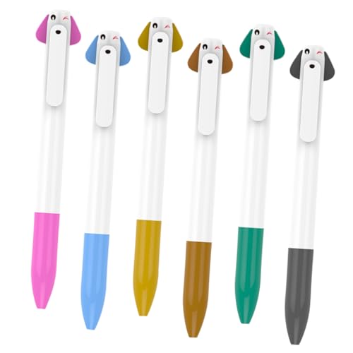 UKCOCO 6 Stück Bunte Kunststoff Kugelschreiber mit Niedlichem Cartoon Hund Design Ergonomisch für Büro und Alltag Glattes Schreiben Langlebiger Kuli Verschiedenen Farben UKCOCO 6 Stück Bunte Kunststoff Kugelschreiber mit Niedlichem Cartoon Hund Design Ergonomisch für Büro und Alltag Glattes Schreiben Langlebiger Kuli Verschiedenen Farben von UKCOCO