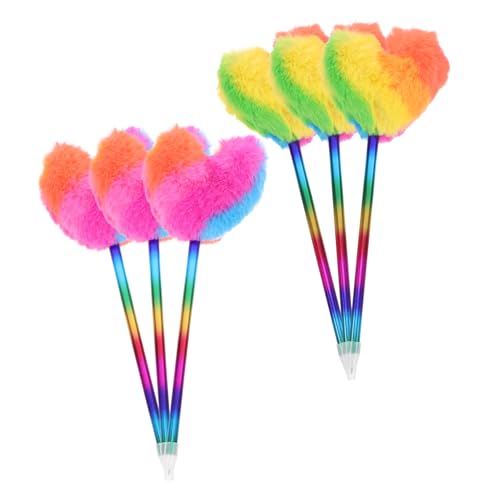 UKCOCO 6 Stück Flauschige Herz Pom Pom Kugelschreiber Weicher Schreibstift mit Komfortabler Bunte Schreibwerkzeuge für Mädchen Niedliche Dekorative Stifte für Schule und Büro UKCOCO 6 Stück Flauschige Herz Pom Pom Kugelschreiber Weicher Schreibstift mit Komfortabler Bunte Schreibwerkzeuge für Mädchen Niedliche Dekorative Stifte für Schule und Büro von UKCOCO