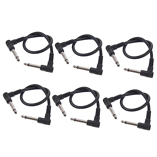UKCOCO 6 Stück Gitarren Effektkabel Instrumentenkabel für Gitarre Bass und Keyboard Langlebig und Stabil für Optimale Klangübertragung von UKCOCO