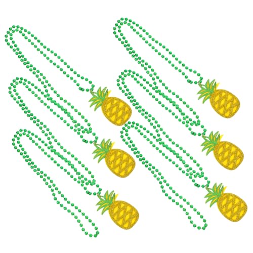 UKCOCO 6 Stück Hawaiianische Party-halskette Partygeschenke Mit Obstmotiv Ananas-halskette Preise Für Den Schulkarneval Belohnungen Für Den Schulkarneval Tropische Partygeschenke Plastik von UKCOCO
