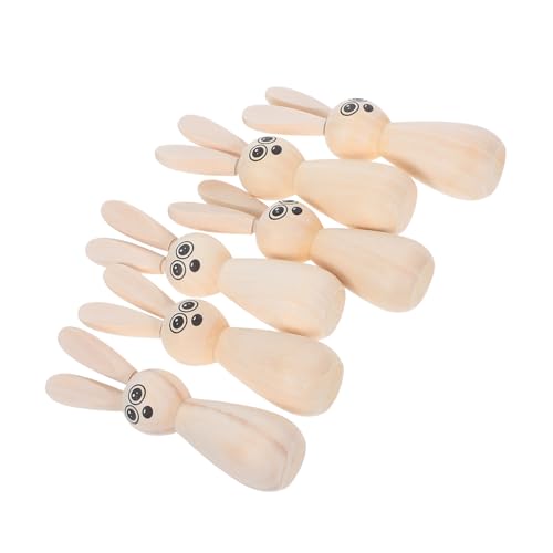 UKCOCO 6 Stück Osterhasenpuppe Osterschmuck aus Holz Tierfiguren aus Holz zum Basteln Osterhase aus Holz Osterdekor Ostern DIY Holzmalerei Hasenpuppen aus Holz Ostern Holzausschnitte UKCOCO 6 Stück Osterhasenpuppe Osterschmuck aus Holz Tierfiguren aus Holz zum Basteln Osterhase aus Holz Osterdekor Ostern DIY Holzmalerei Hasenpuppen aus Holz Ostern Holzausschnitte von UKCOCO