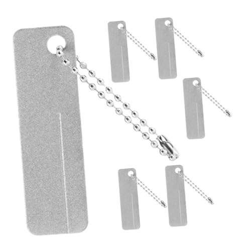 UKCOCO 6 Stück Outdoor-messers Chärfer Schleifsteinkorrektor Schleifsteinhalter Streichkit Tragbarer Handgehaltener Mini-schleifstein Meißelschärfer Scherenschärfer Diamant Silber von UKCOCO